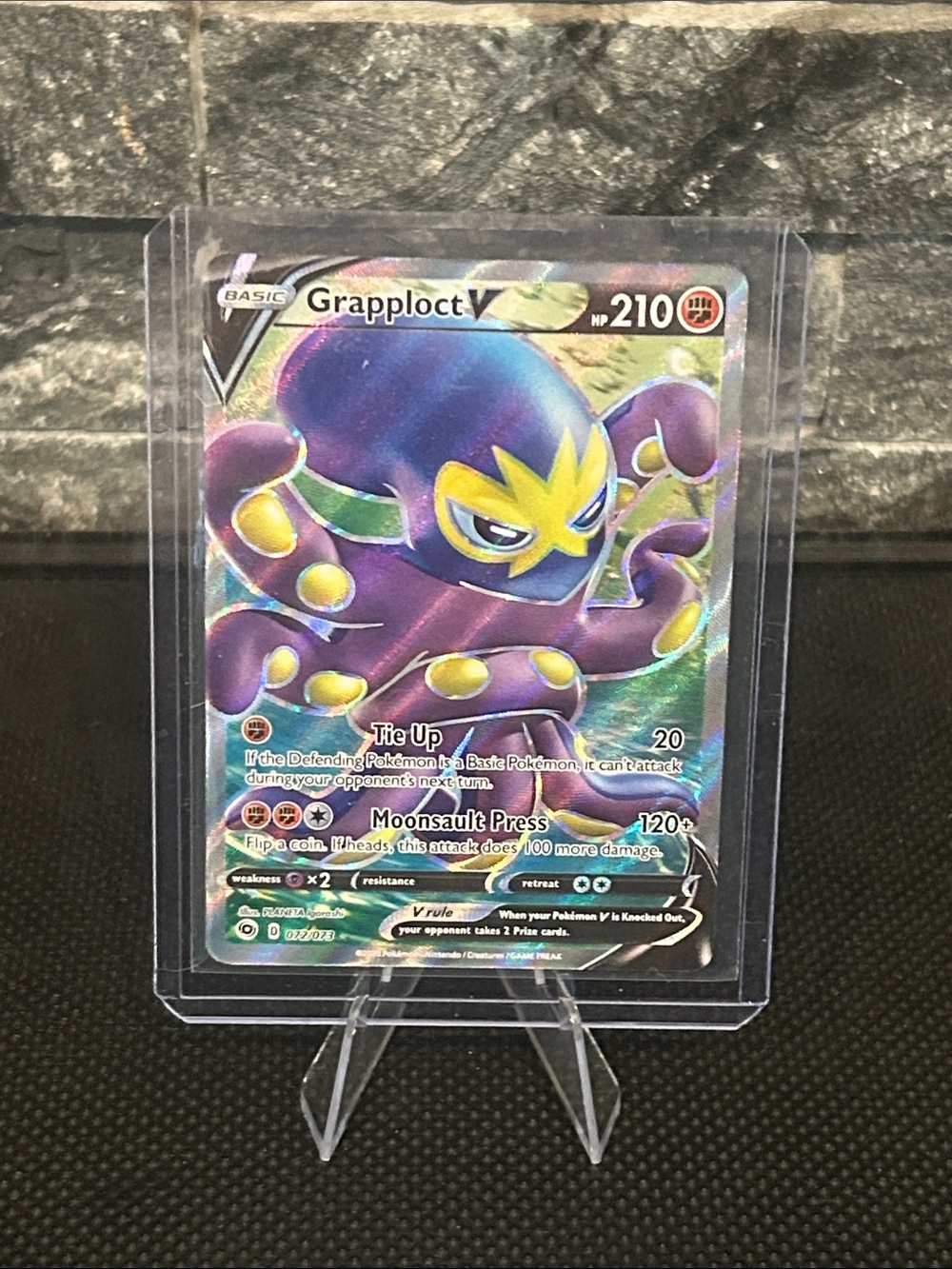 Pokemon Grapploct V Full Art Holo 072/073 from Champions Path (2020)